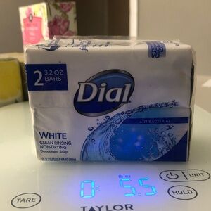 Dial Antibacterial White Hand Soap 🧼 2 Bars/pack sealed